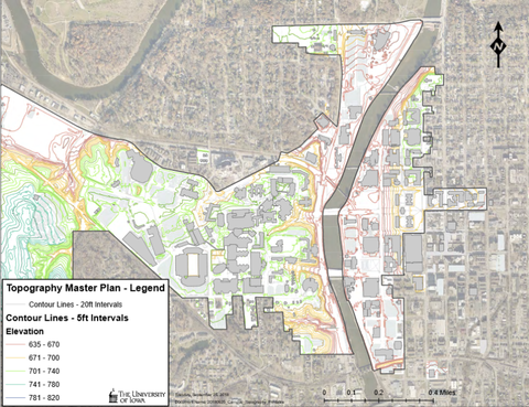 Campus Topography | Campus Planning and Development - The University of